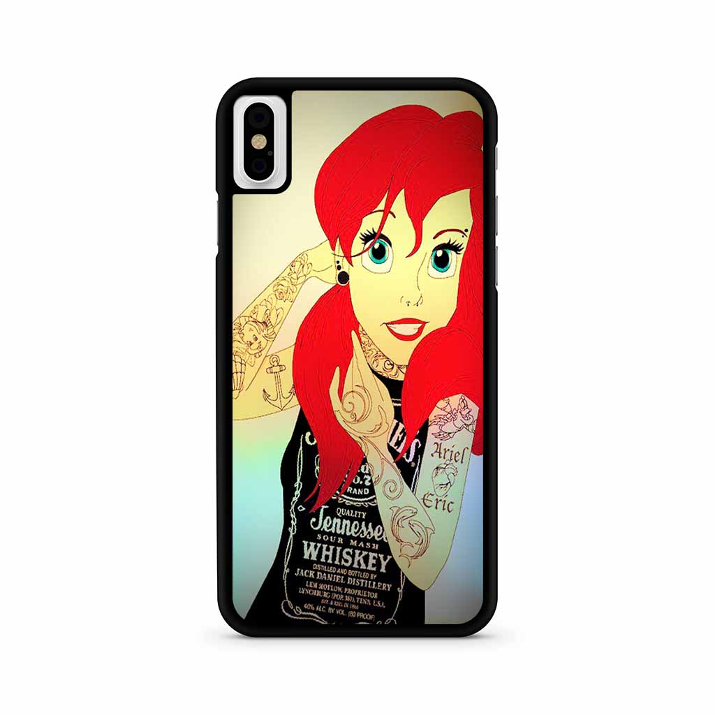 Ariel Little Mermaid Jack Daniels Tattoo iPhone X/Xs | iPhone Xs Max Case –  MerchPrintz