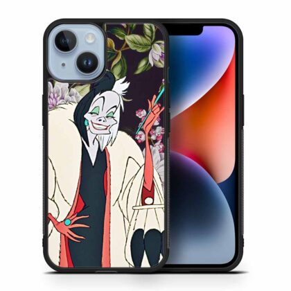 101 Dalmatians Cruella De Vil Floral iPhone 14 | iPhone 14 Plus | iPhone 14 Pro | iPhone 14 Pro Max Case