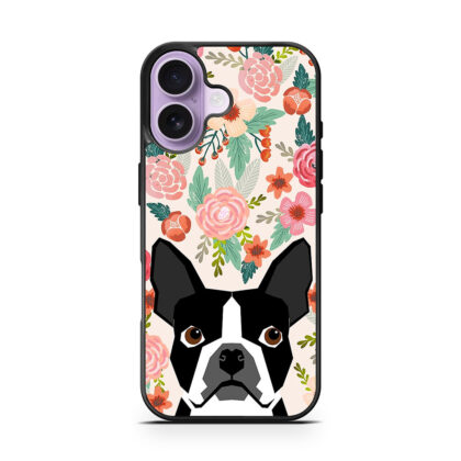 Boston Terrier Floral iPhone 17 Series Case